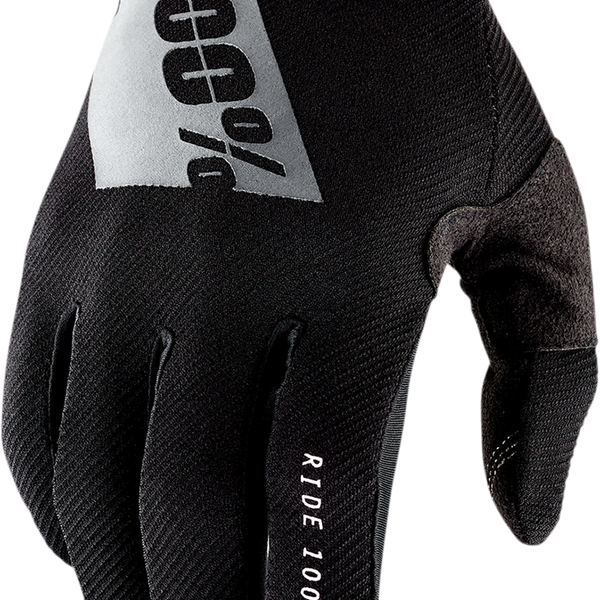 100% Handschoenen Ridefit Zwart / Wit - Zomer