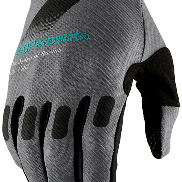 100 % Ridefit-Handschuhe Petrolgrau / Schwarz – Sommer