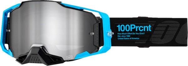 100 % Armega Motocross-Brille Barely 2 – Silber verspiegelte Linse (Kollektion 2024)