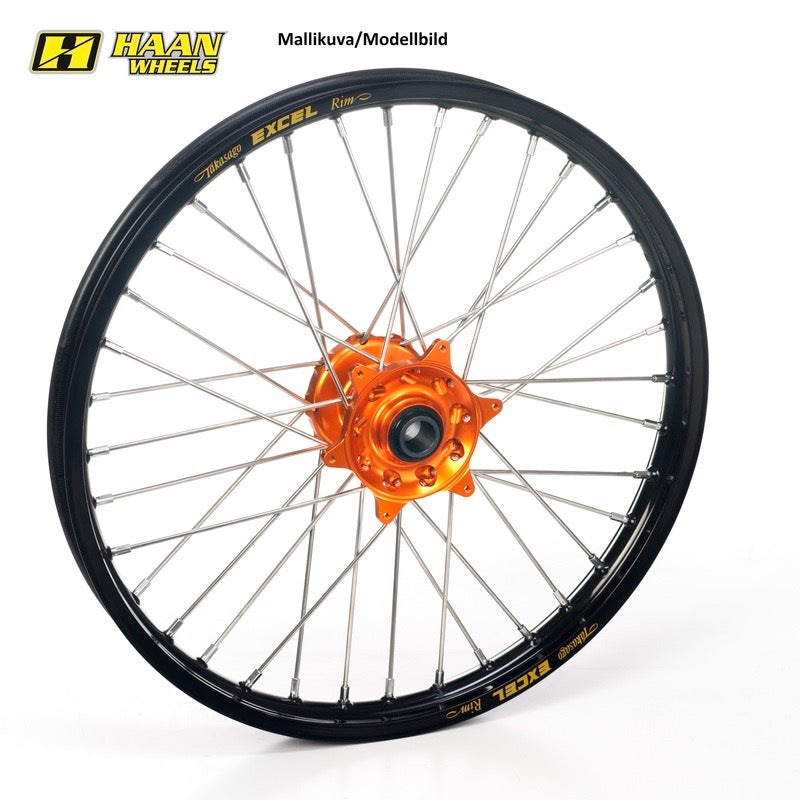 Haan wheels KTM SX65 '02-25 voorwiel 14-1,60 BLACK RIM/ORANGE HUB