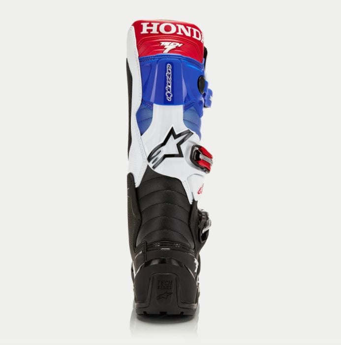 Alpinestars Tech 7 Enduro Honda MX-Stiefel Drystar Schwarz/Weiß/Blau/Helles Rot