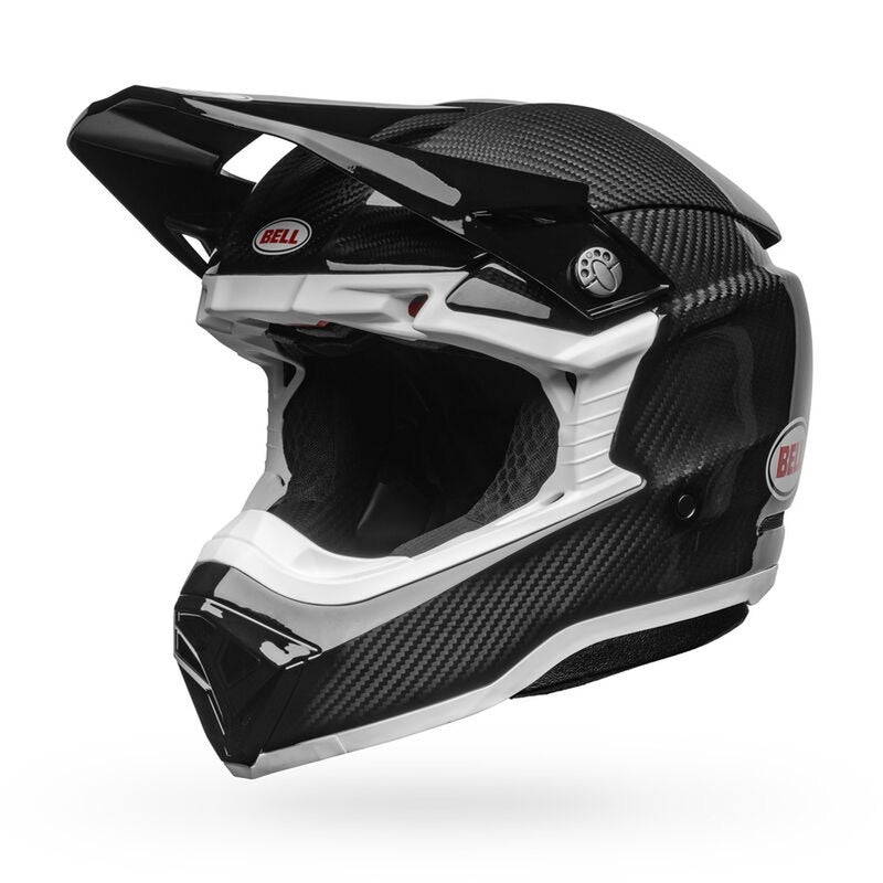 BELL Moto-10 Mips Spherical Helm Solid Zwart / Wit 2023 collectie