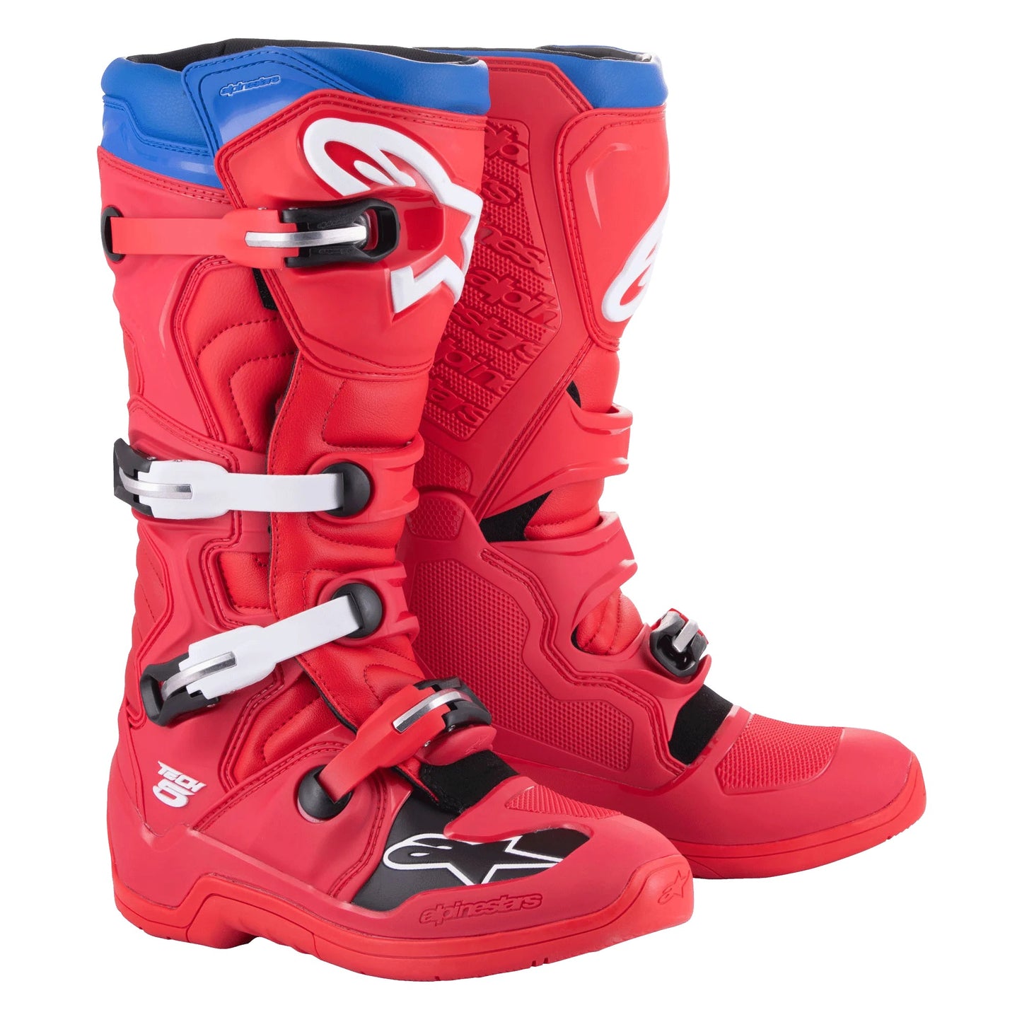 Alpinestars mx laarzen tech 5 rood / Alpine blauw