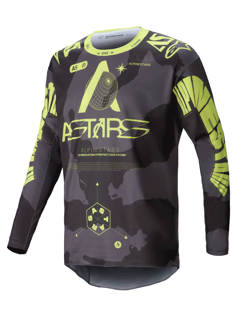 Alpinestars Racer Hollow cross pak - Dark Camo / Yellow Fluo