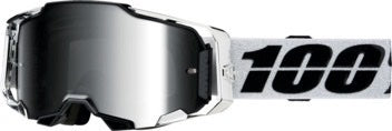 100 % Armega Motocross-Brille Atac – Silber verspiegelte Linse (Kollektion 2024)