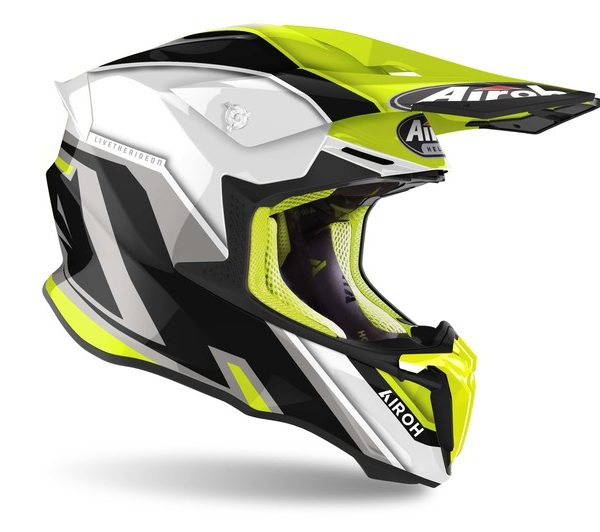 Airoh Motocross-Helm Twist 2.0 Shaken Yellow