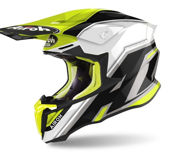 Airoh Motocross-Helm Twist 2.0 Shaken Yellow