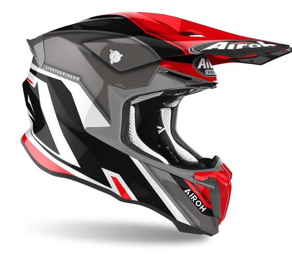 Airoh Twist 2.0 Shaken Red Motocross-Helm