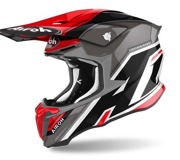 Airoh Twist 2.0 Shaken Red Motocross-Helm