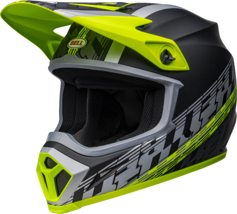 BELL MX-9 Mips Offset Helm Mattschwarz / Hi-Viz Gelb (Kollektion 2023)