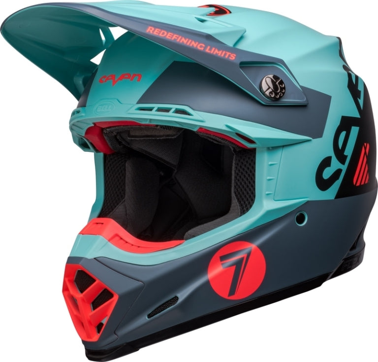 BELL Moto-9s Flex Seven Vanguard Helm Matt Aqua / Schwarz (Kollektion 2023)