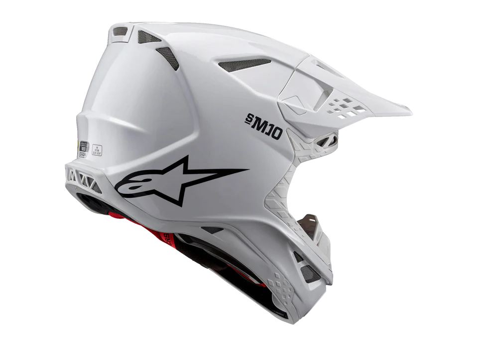 Alpinestars Supertech S-M10 Solid White Glossy crosshelm