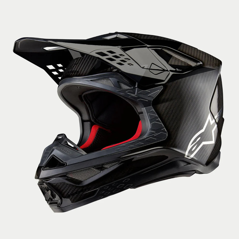 Alpinestars Supertech S-M10 Fame Black Carbon Matte & Glossy crosshelm