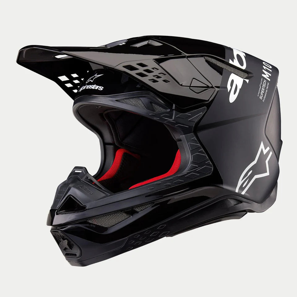 Alpinestars Supertech S-M10 Flood Black/Dark Gray Matte & Glossy crosshelm