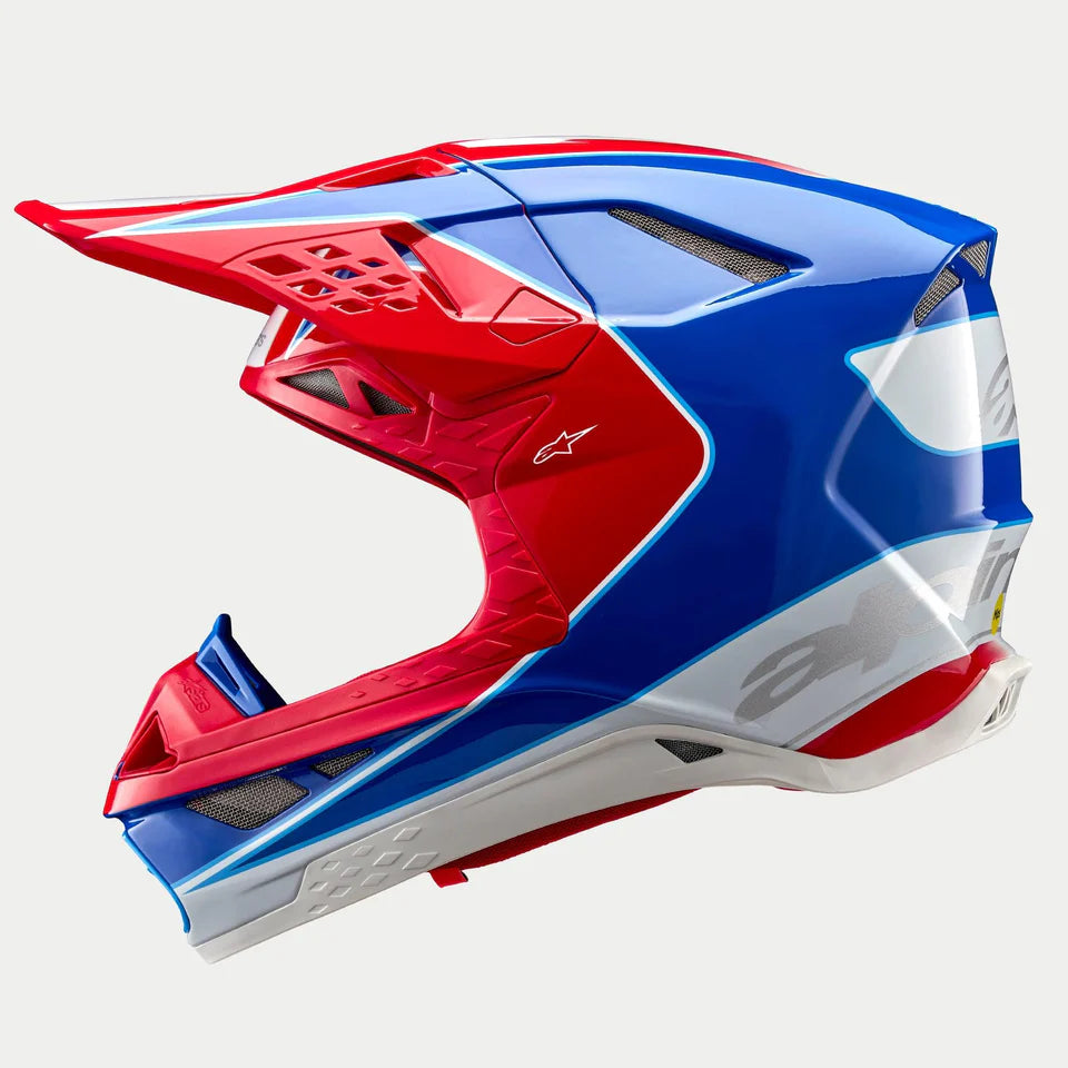 Alpinestars Supertech S-M10 Aeon Bright Red Blue crosshelm