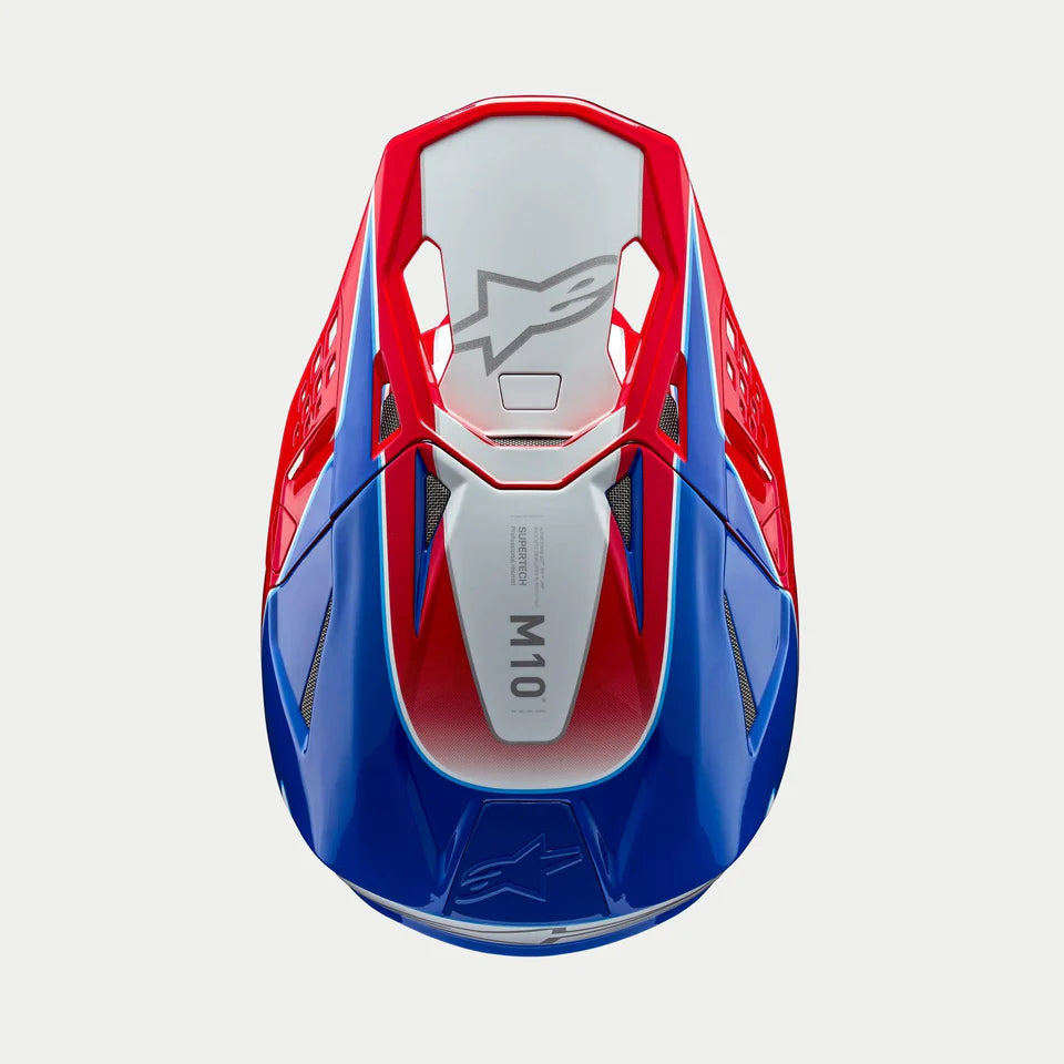 Alpinestars Supertech S-M10 Aeon Bright Red Blue crosshelm