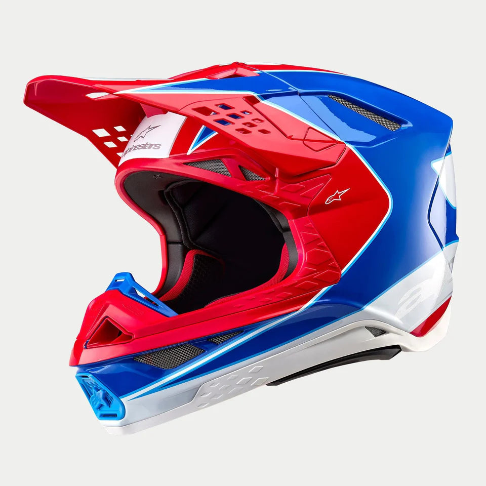 Alpinestars Supertech S-M10 Aeon Bright Red Blue crosshelm