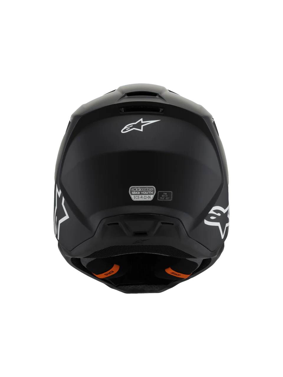Alpinestars S-M3 Jeugd Solid Black Matte crosshelm
