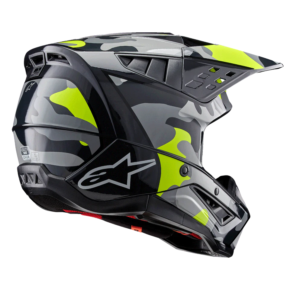 Alpinestars S-M5 Rover 2 Dark Gray/Yellow Fluo Glossy crosshelm