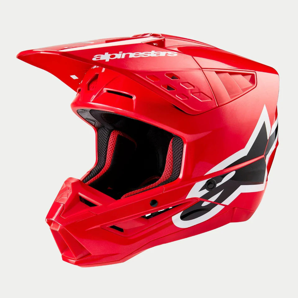 Alpinestars S-M5 Corp Bright Red Glossy crosshelm