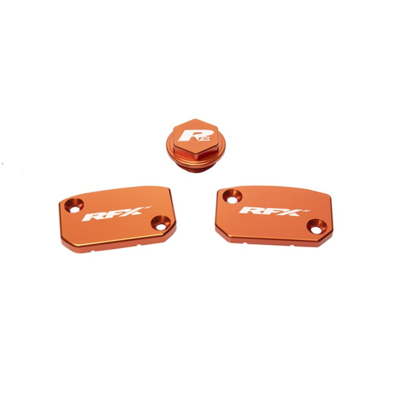 RFX Pro Reservoir Cap Kit Kit (Oranje) – KTM SX/SXF (Brembo Rem en Koppeling)