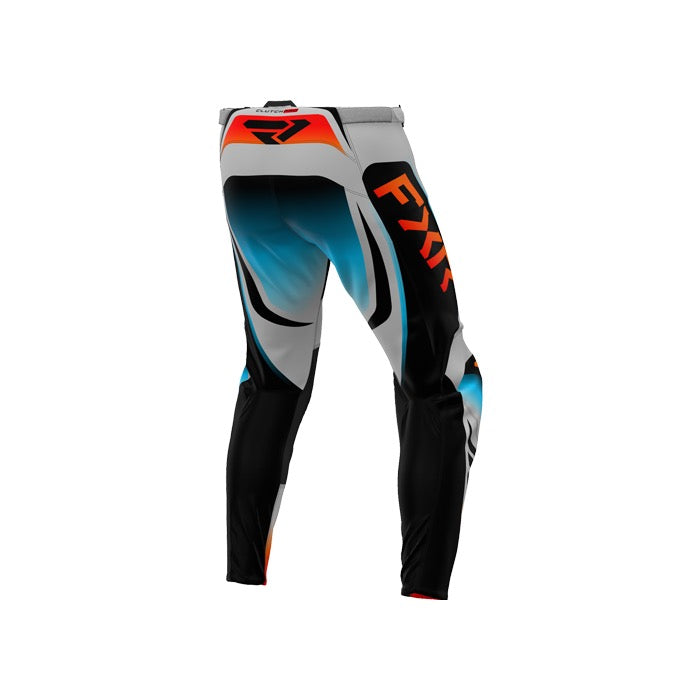 FXR Clutch Pro cross broek - Grey/Sky/Orange (2025)