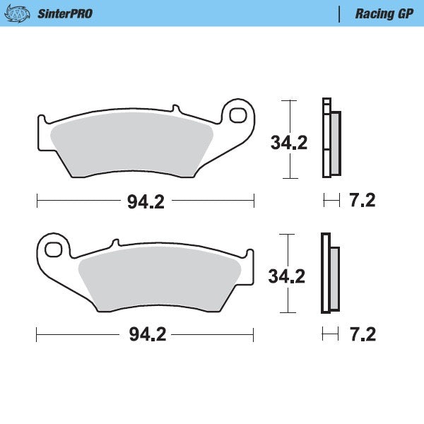 MotoMaster-Bremsbeläge – vorne – Sinter Pro Racing GP – Beta / GasGas / Honda / Kawasaki / KTM / Suzuki / Yamaha