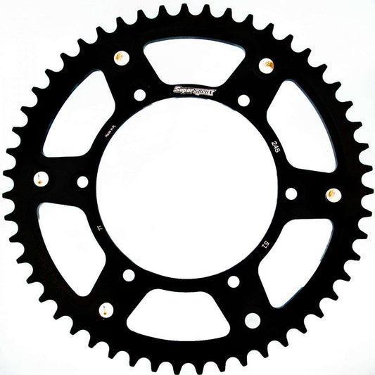 Supersprox steel/aluminum rear sprocket black - Yamaha / Fantic