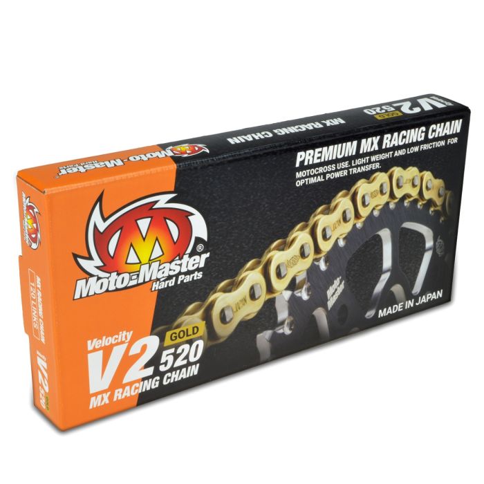 MotoMaster V2 Ketting - 520 x 120 Links - Goud