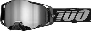 100% Armega Crossbril Black – Zilvere Spiegel lens (2024 collection)