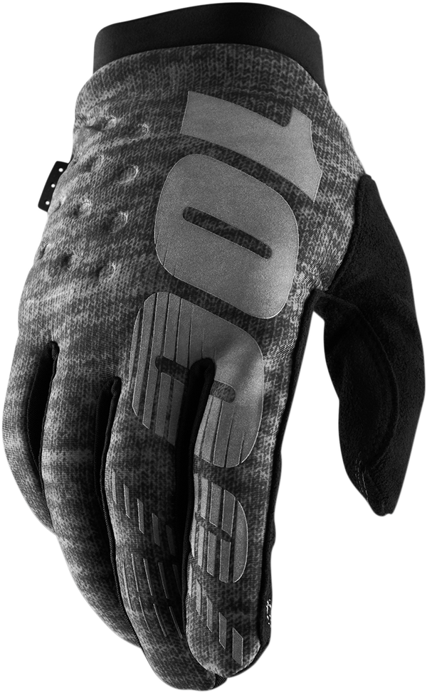 100% Gloves Brisker grey - Cold weather