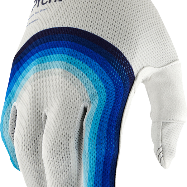 100% Gloves Itrack Rewind White / Blue - Summer