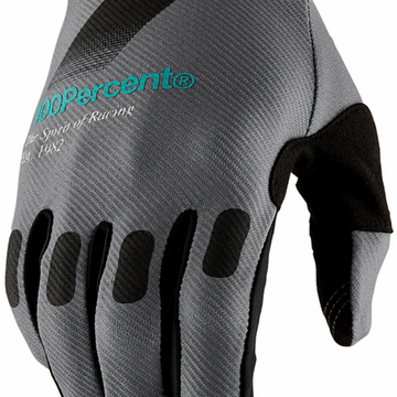 100% Gloves Ridefit Petrol Grey / Black - Summer