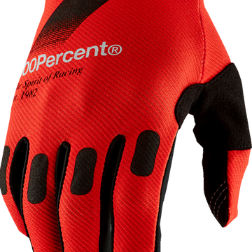 100% Gloves Ridefit Red / Black - Summer
