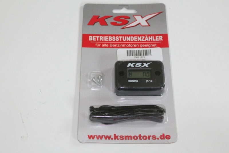 KSX urenteller met draad zwart
