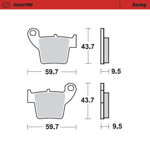 MotoMaster Bremsbeläge – Hinten – Sinter Pro – Honda
