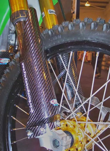 Pro Carbon voorvork beschermers Kawasaki KX125/250 04-08 KX250/450F 04-24