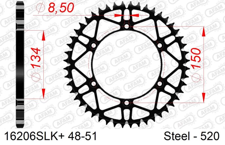 AFAM steel rear sprocket - Kawasaki 