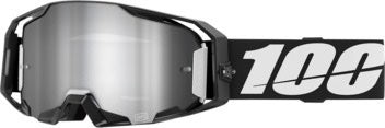 100 % Armatic Motocross-Brille Schwarz – Silber verspiegelte Gläser (Kollektion 2025)