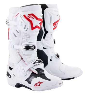 Alpinestars Tech 10 Supervented MX-Stiefel Weiß / Rot (Kollektion 2023)