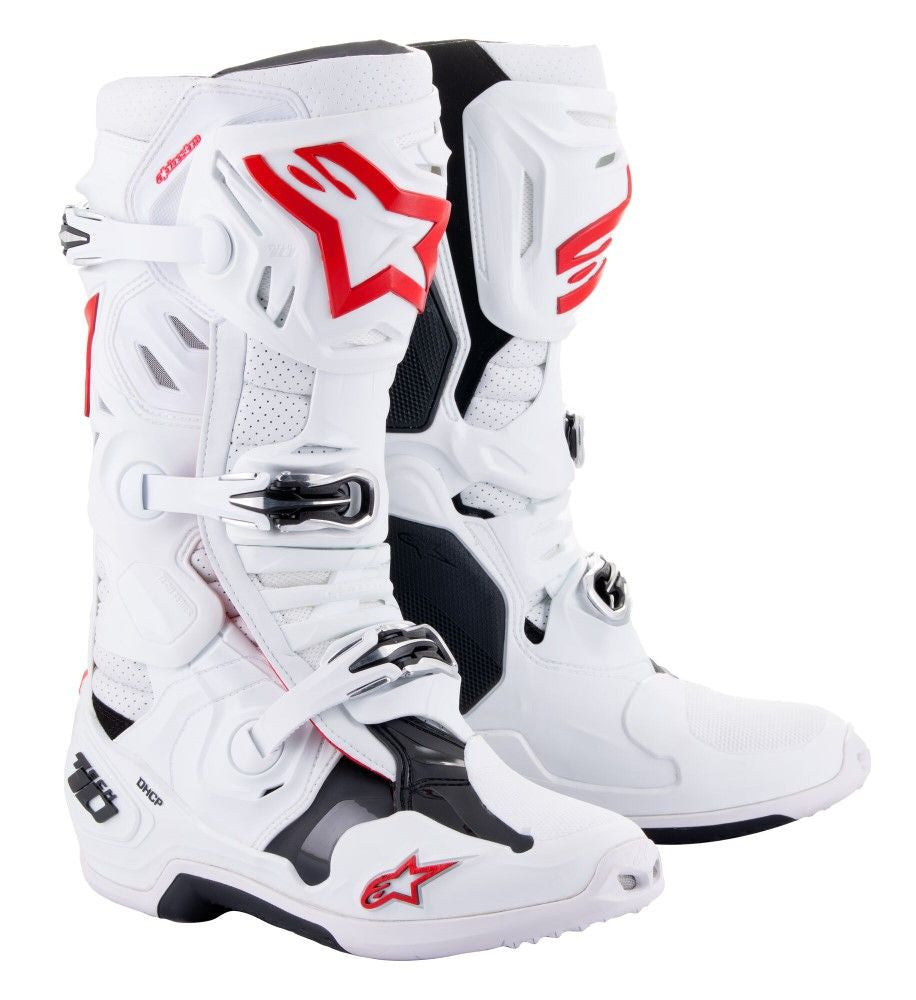 Alpinestars Tech 10 Supervented MX-Stiefel Weiß / Rot (Kollektion 2023)