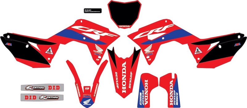 D'Cor Graphic Kit CRF250 19-21 HRC Honda Black Background