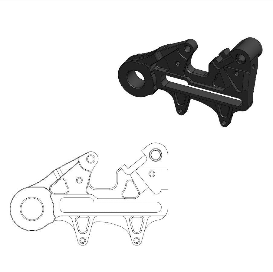 MotoMaster 211133 240mm Oversize caliper adapter bracket - KTM / GasGas / Husqvarna (2023 -)