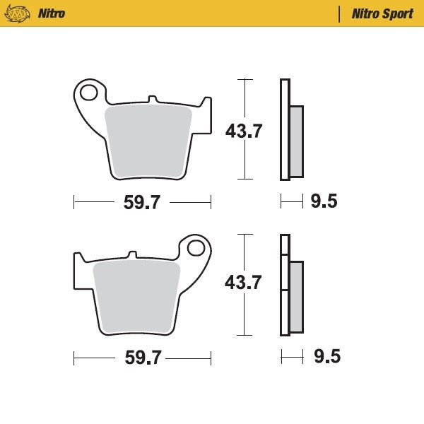 MotoMaster Brake Pads - Rear - Nitro Sport - Honda