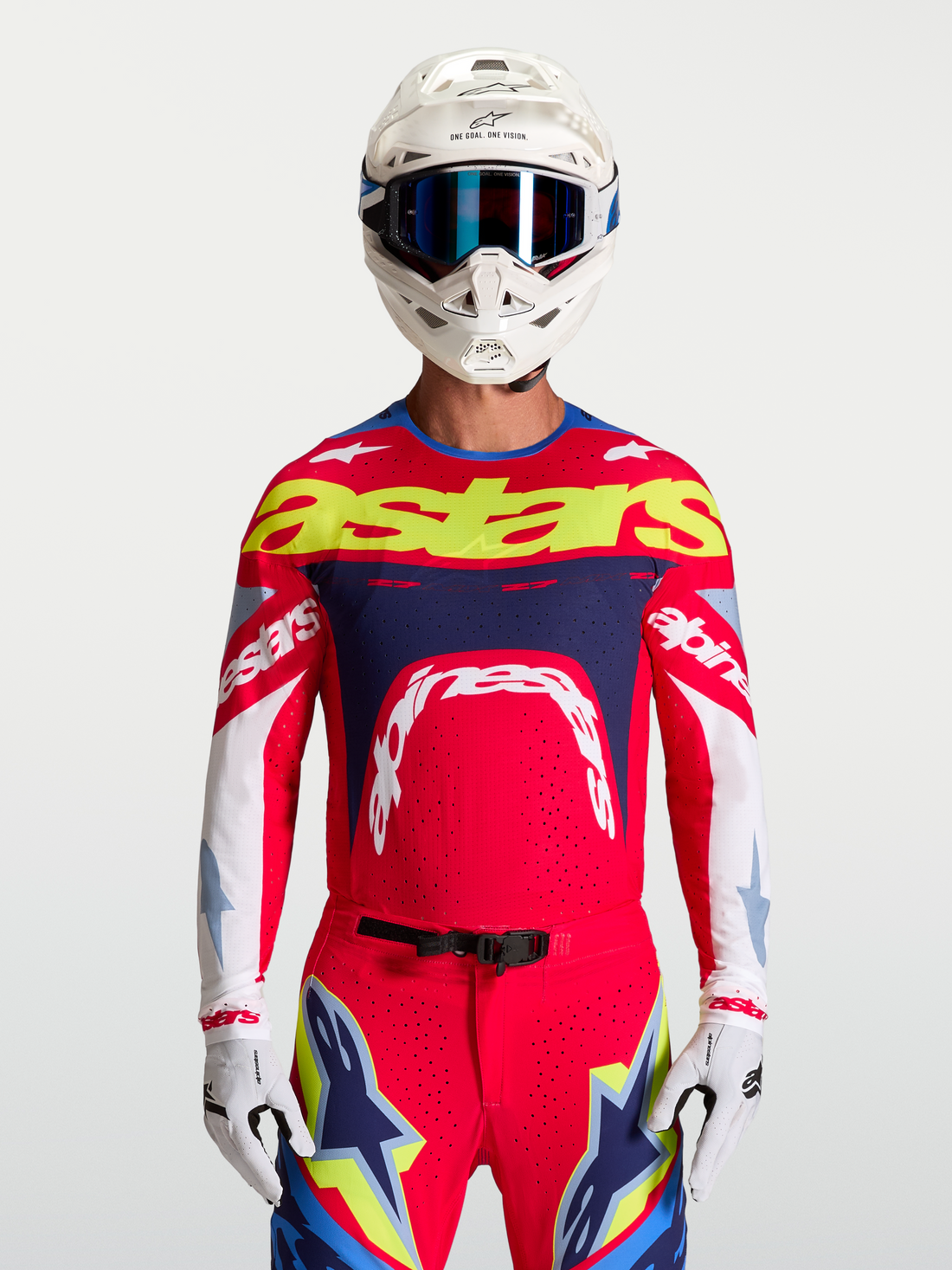 Alpinestars Cross shirt Supertech Dyna Rood/Wit/Blauw