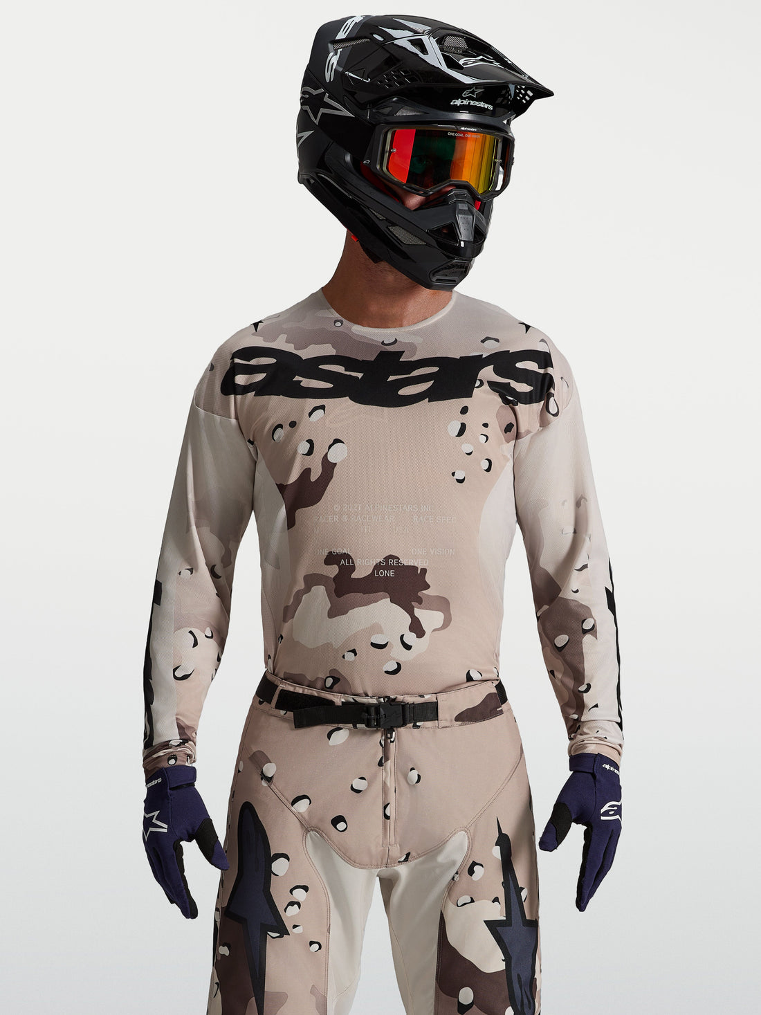Alpinestars Cross shirt Racer Lone Woestijn Camo/Zwart