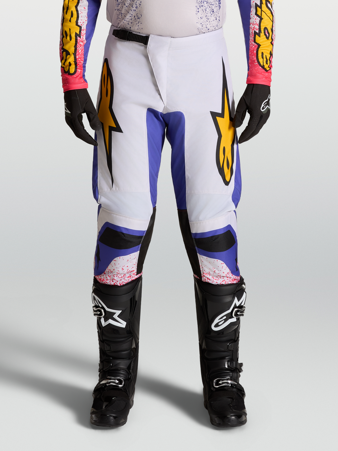 Alpinestars Broek Fluid Drag Lila/Blauw/Goud