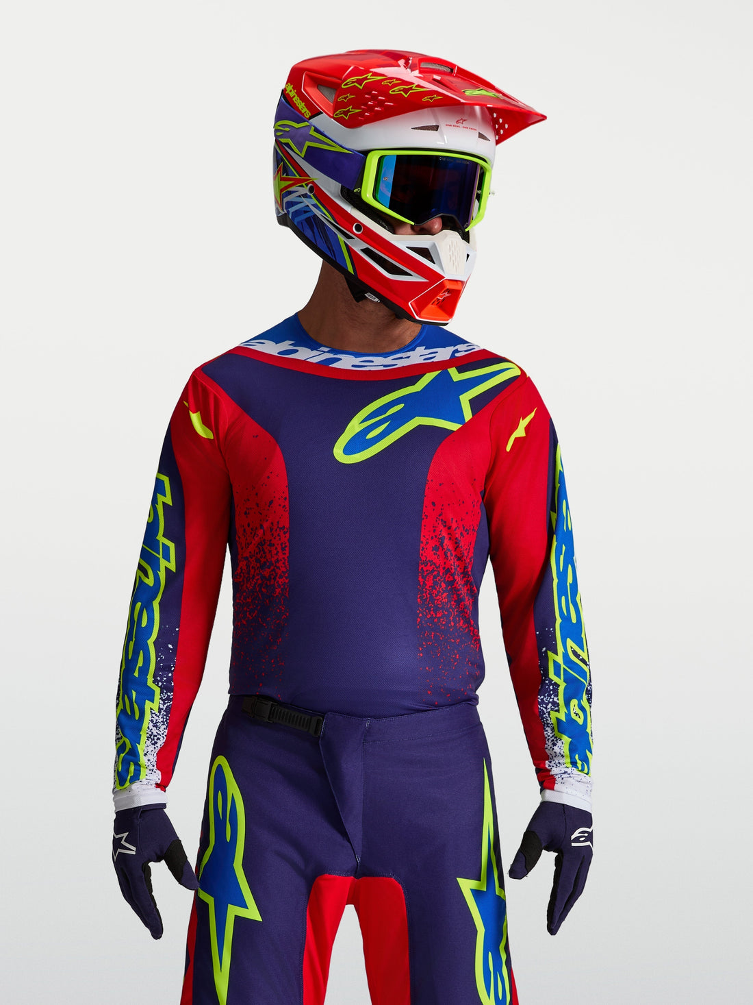 Alpinestars Cross shirt Fluid Drag Blauw/Rood/Wit