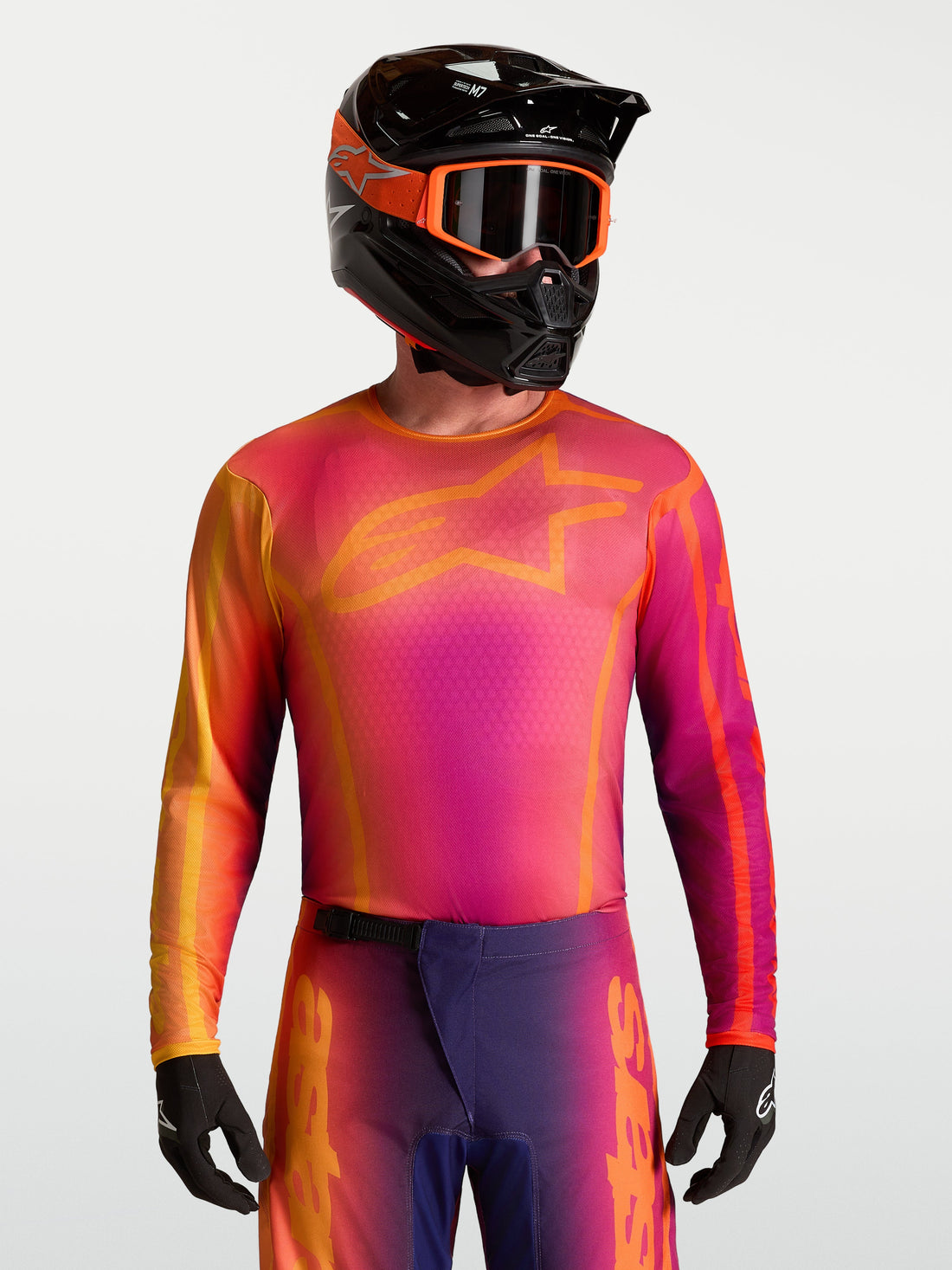 Alpinestars Cross shirt Fluid Kepler Paars/Oranje
