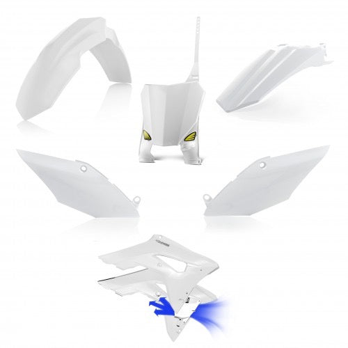 Cycra-Kunststoffbausatz Weiß (mit Powerflow-Kühlerabdeckungen) Honda CRF 250R 18-21 &amp; CRF 450R 17-20